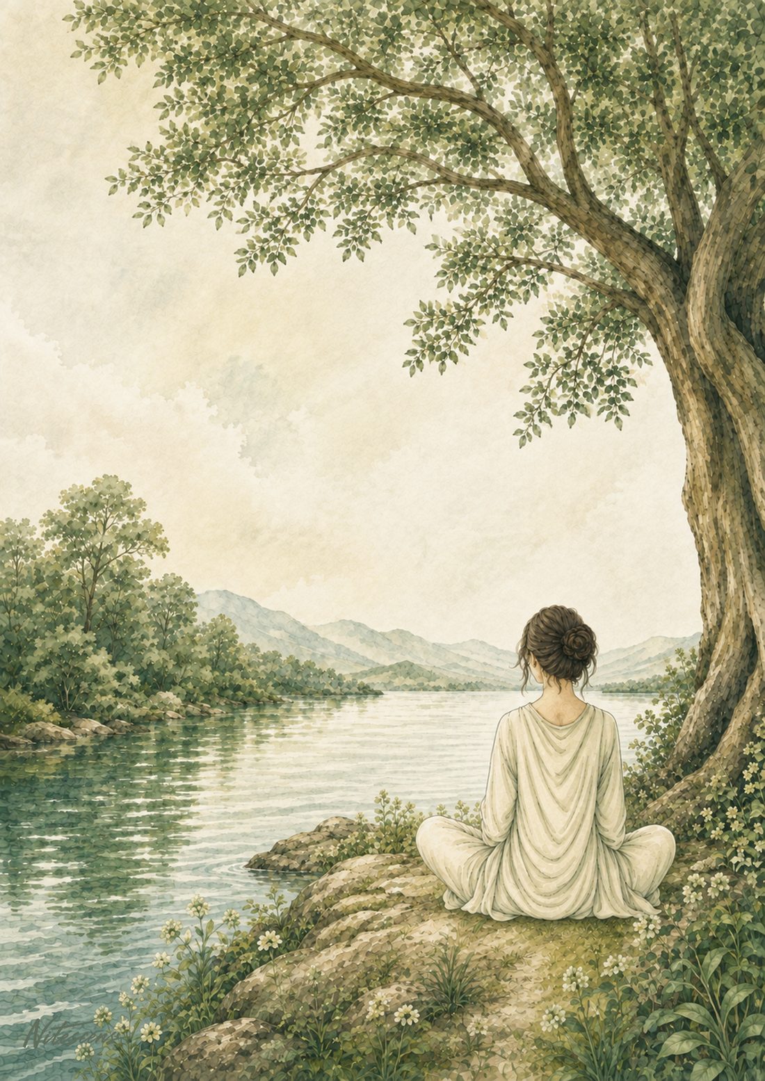 Illustration aquarelle, format portrait